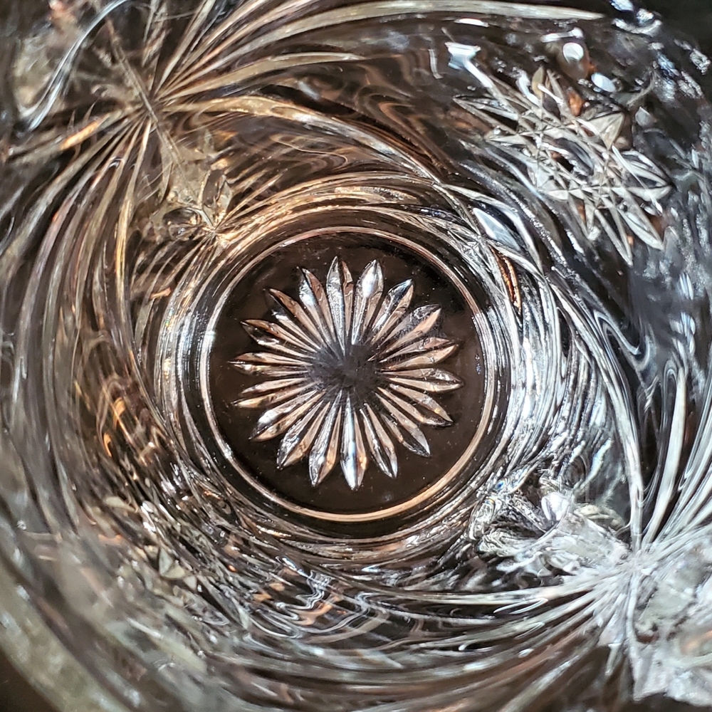 54oz "Prescut AKA Star Of David" Thick Pressed Glass Pitcher by Anchor Hocking - Picture 4 of 16